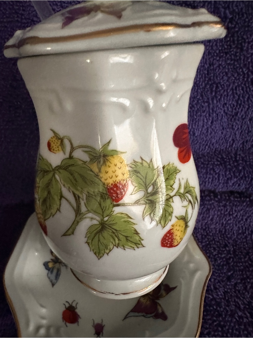 Vintage Lenwile Ardalt Springtime Jam Jar, Plate and Spoon - Picture 8 of 9